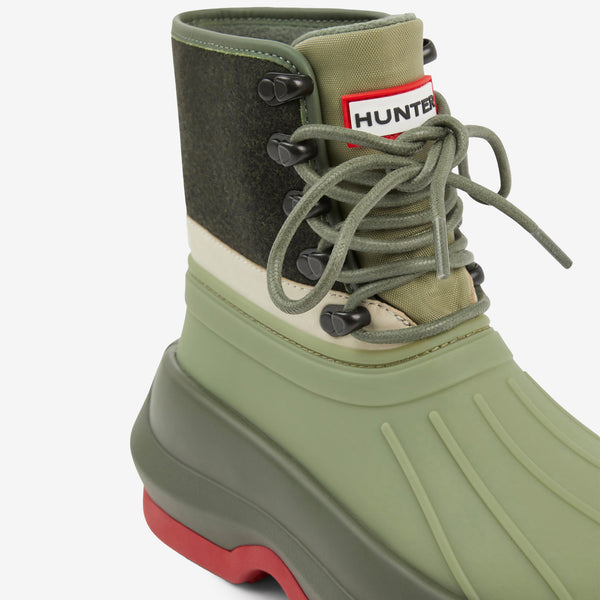 KENZO Mens Hunter Ankle Boots in Dark Khaki